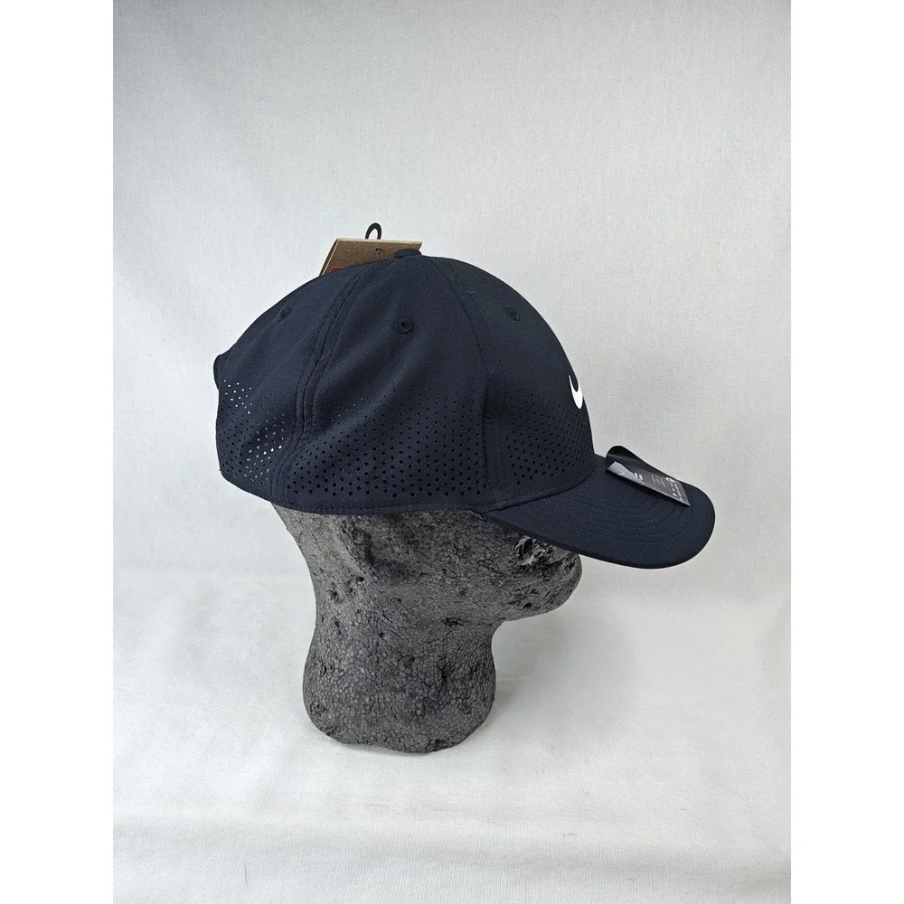NWT Nike Dri-Fit Club Cap Swoosh Tennis Hat Black‎ Sz L/XL FB5636-010 Adjustable